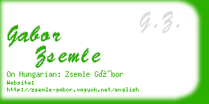 gabor zsemle business card